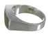 Southwest Turquoise Inlay Silver Ring Size 4-1/2 YX80346